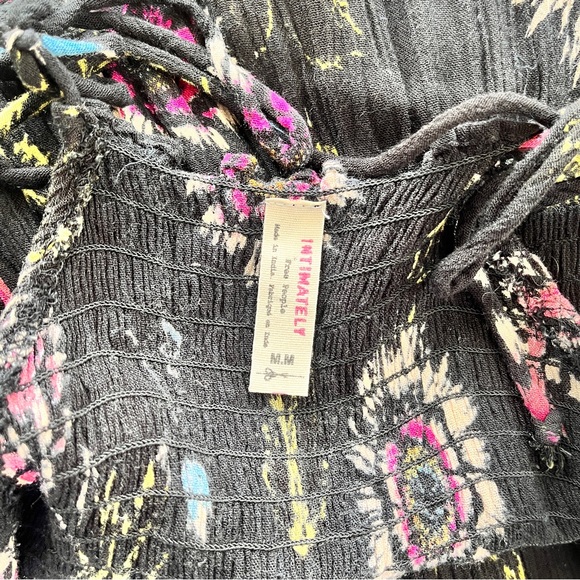 Intimately Free People Black Floral ‘Garden Party’ Smocked Maxi Dress, Size M - Picture 7 of 8